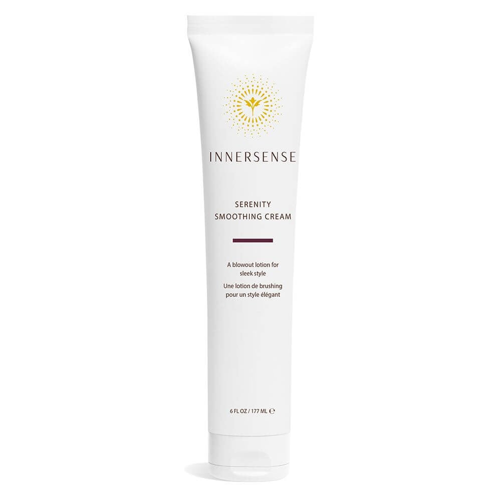 Innersense Serenity Smoothing Cream Tube against a white background. North Glow