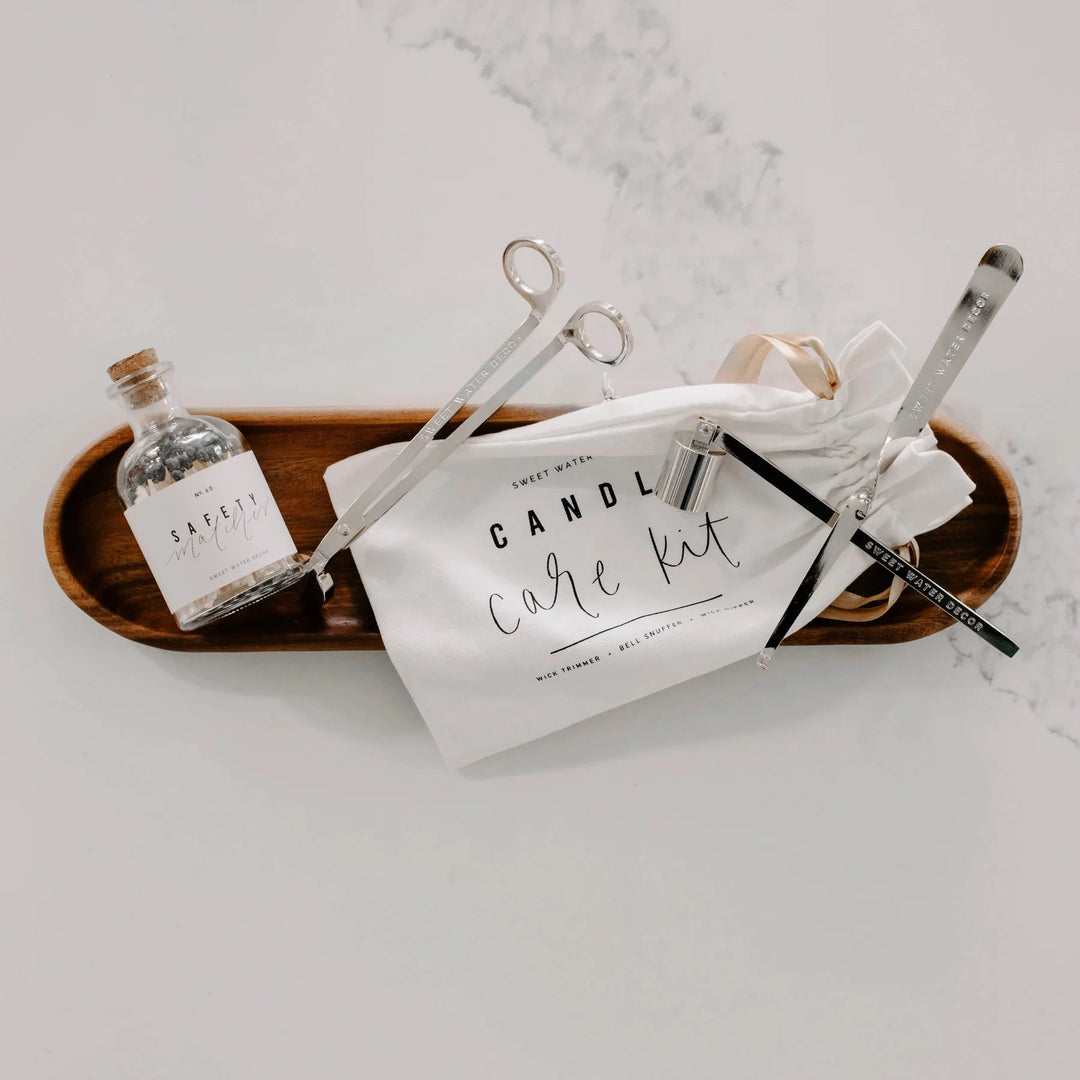 Silver Candle Care Kit - Dekoratives Set zum Trimmen und Pflegen von Kerzen North Glow
