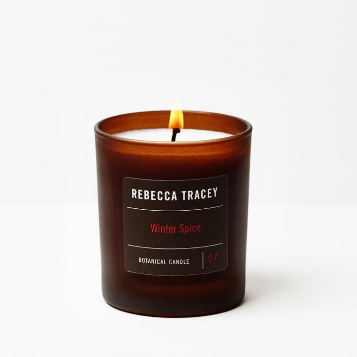 Soy wax aroma candle in the fragrance creation winter spice
