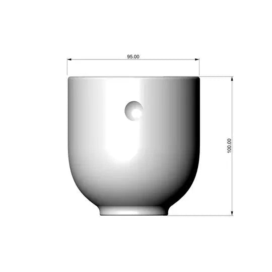Stylish coffee and tea mug ceramic resting point - warm white North Glow