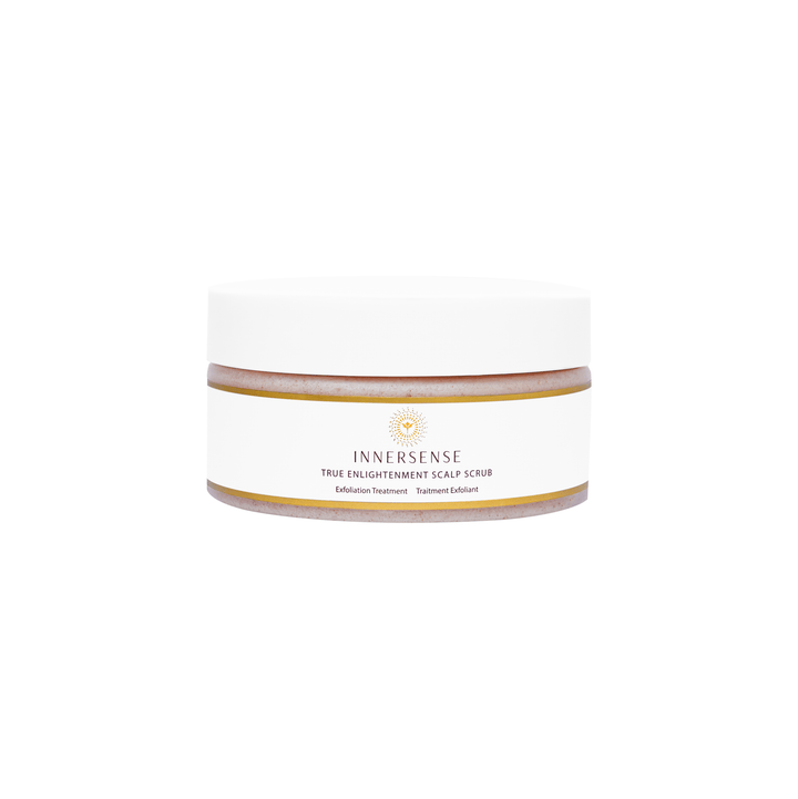 Innersense True Enlightenment Scalp Scrub jar against a white background.